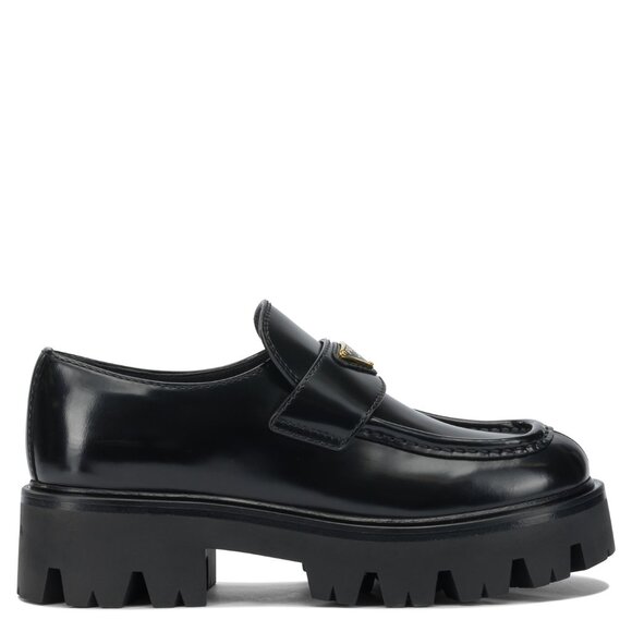 Prada Brushed Leather Loafers IT 39 Women - Picture 1 of 5